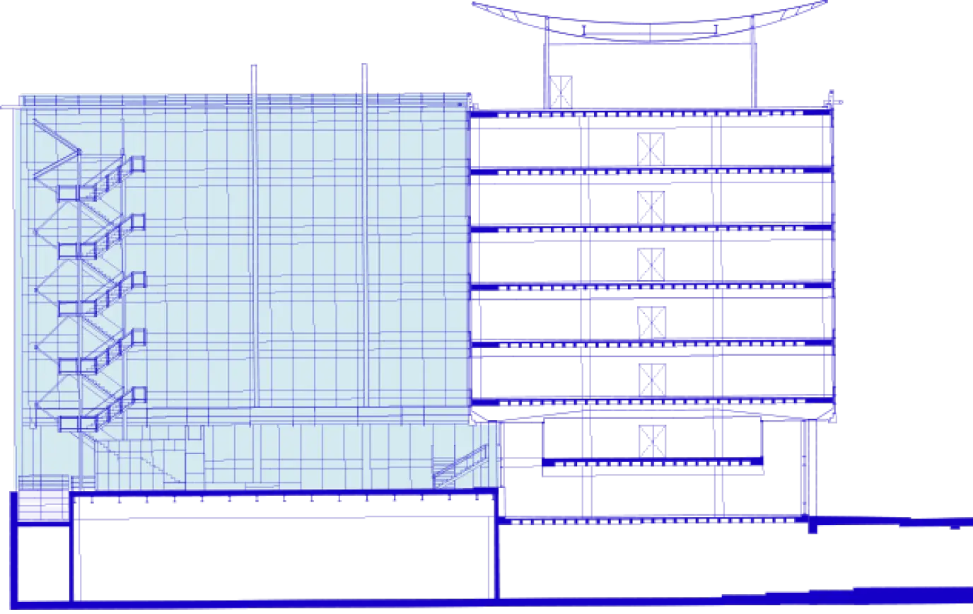 Blue Building Croquis edificio